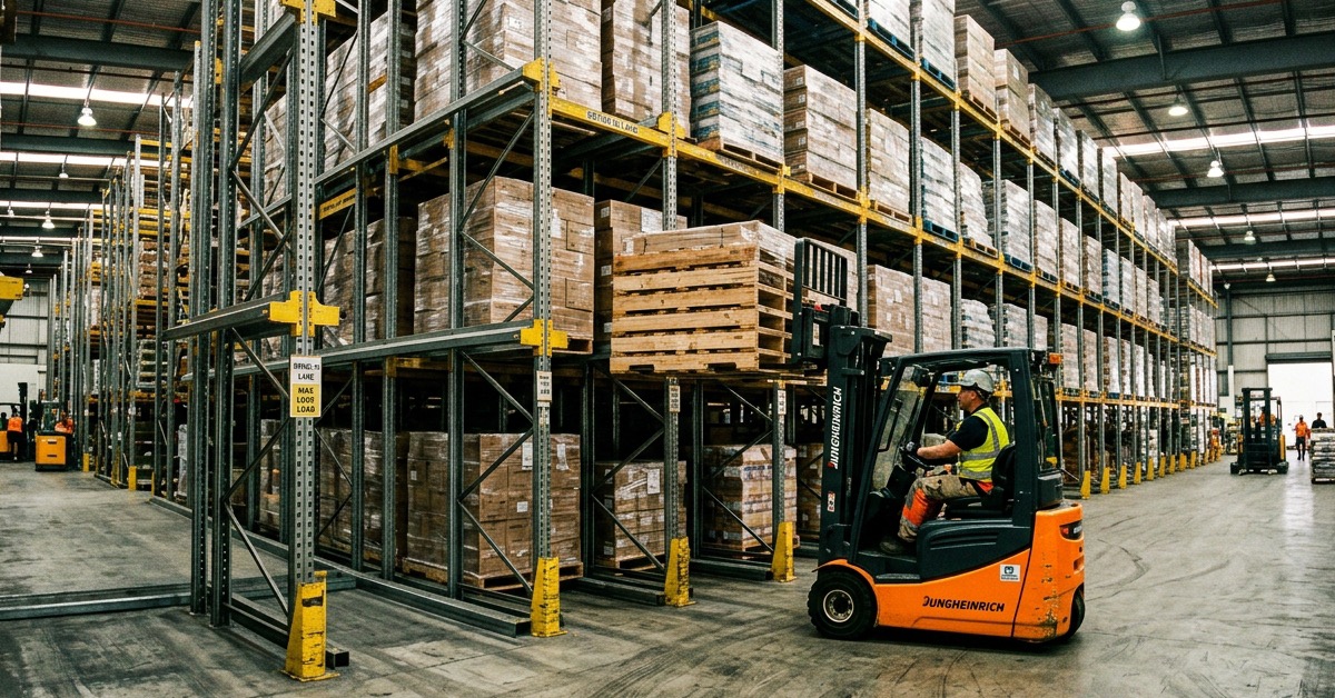 Racking penetrable Drive-in para cámaras frigoríficas Dexion